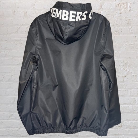 Men's Members Only Black Anorak Windbreaker Jacket with Hood Logo - M. - Picture 2 of 6